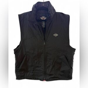 Harley-Davidson Black Heated Riding Vest Zip Front Motorcycle Vest